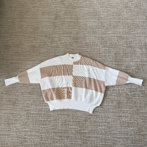 Free People Checker Easy Street Tunic Sweater - Picture 1 of 4